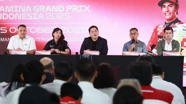 Konferensi Pers Jelang MotoGP Mandalika 2025 di Kantor Kemenpora