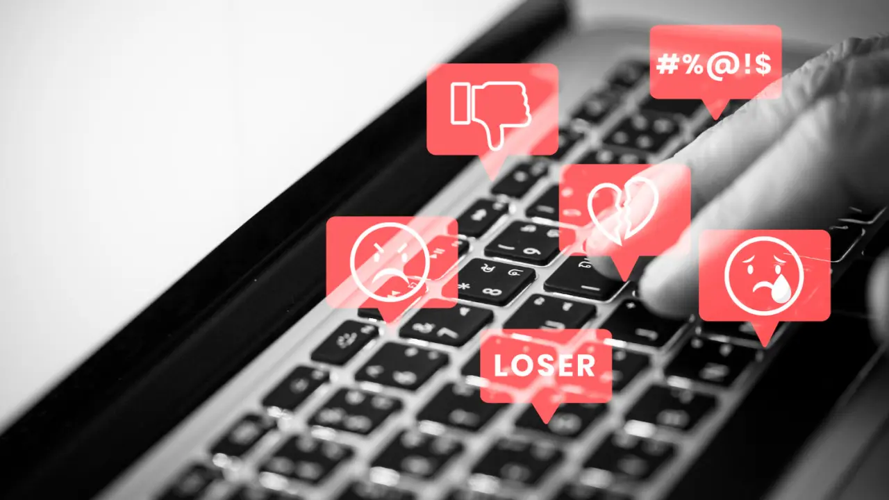Ilustrasi online bullying, perundungan online, digital
