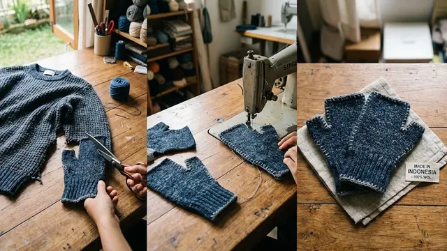 Cara Daur Ulang Sweter yang Sudah Tak Layak Pakai Menjadi Kembali Bernilai/AI Generated