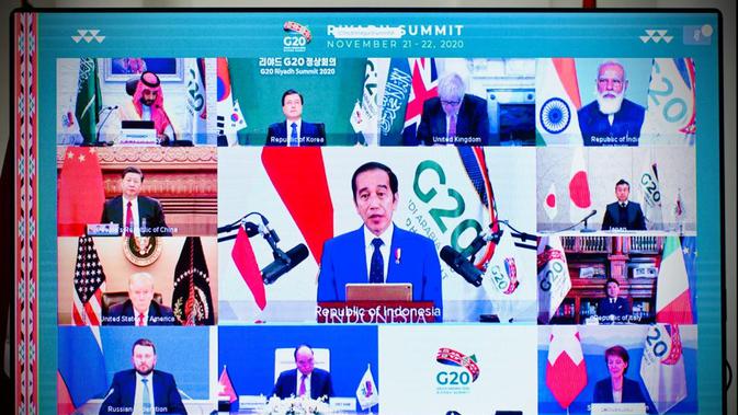 Presiden Joko Widodo atau Jokowi mengikuti Konferensi Tingkat Tinggi (KTT) G-20 secara virtual. (Dok Biro Pers Sekretariat Presiden)
