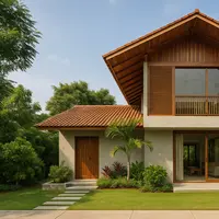 Inspirasi Rumah Tingkat Separuh Belakang (Foto: ChatGPT)