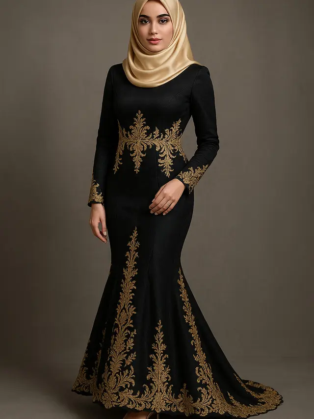 Ide Outfit Pesta Muslimah dengan Aksen Bordir