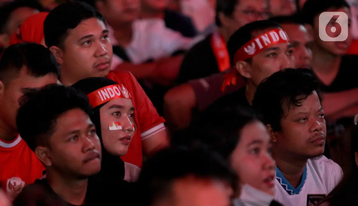 Timnas Indonesia U-23 berlaga melawan Timnas Uzbekistan U-23 pada semifinal Piala Asia U-23 Qatar 2024 di Stadion Abdullah bin Khalifa, Doha, Qatar. (Liputan6.com/Herman Zakharia)