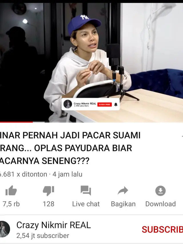 Unggahan Nikita Mirzani. (Foto: YouTube Crazy Nikmir REAL))