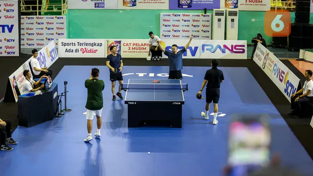 Foto: Menang di Ganda Putra, Ariel Noah Gagal Taklukkan Desta di Tunggal Putra Cabor Tenis Meja Turnamen Olahraga Selebriti Indonesia Season