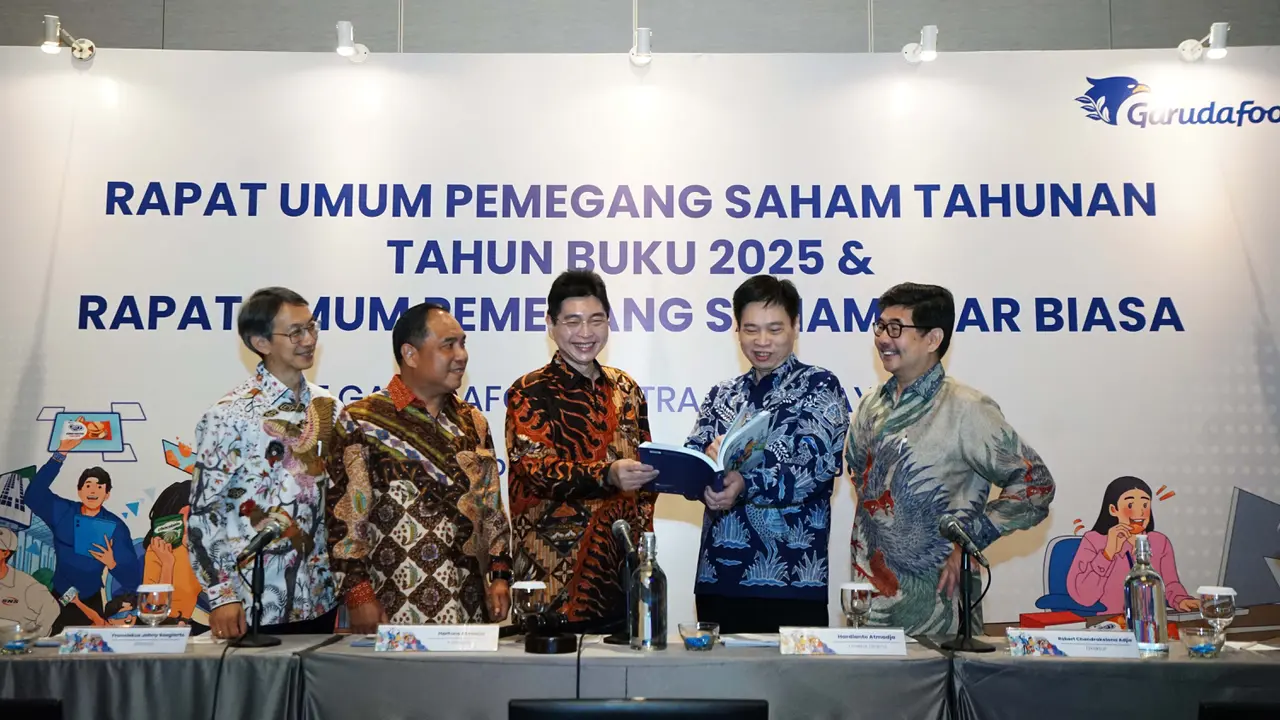 Rapat Umum Pemegang Saham Tahunan (RUPST) dan Rapat Umum Pemegang Saham Luar Biasa (RUPSLB) PT Garudafood Putra Putri Jaya Tbk (GOOD) di Arosa Hotel Jakarta, Kamis (23/4/2026). (Dok Garudafood)