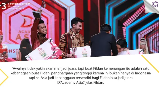 [Bintang] 5 Pengakuan Fildan Usai Menang D'Academy Asia 3