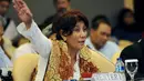 Menteri Kelautan dan Perikanan Susi Pudjiastuti Rapat Kerja di ruang GBHN Gedung Nusantara V DPR/MPR/DPD RI, Jakarta, Rabu (5/11/2014). (Liputan6.com/Andrian M Tunay)