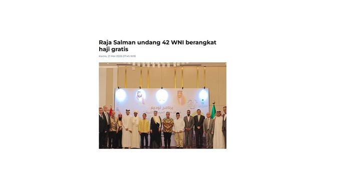 Cek fakta artikel Raja Salman berikan gelar Amirul Kazzab ke Jokowi
