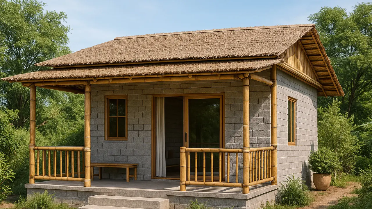 7 Model Rumah Kecil tapi Cantik dari Batako dan Bambu, Natural dan Terjangkau di 2025