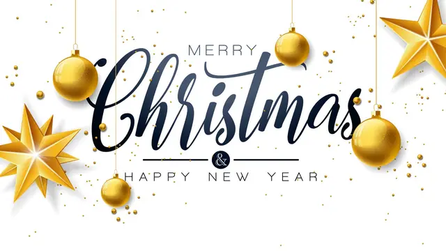 Ilustrasi selamat Natal, tahun baru