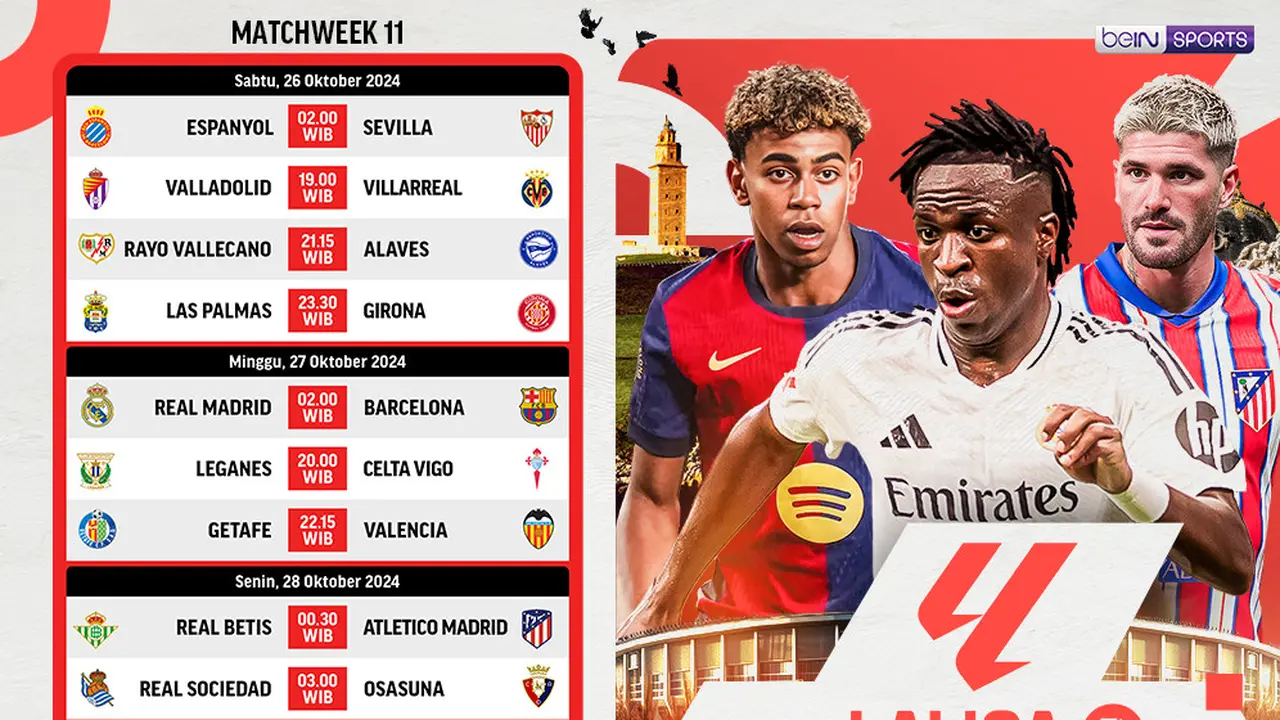 Jadwal Pertandingan La Liga 2024/25 di Vidio
