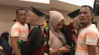 Viral Ekspresi Ayah Menahan Tangis di Wisuda Putrinya, Penuh Haru