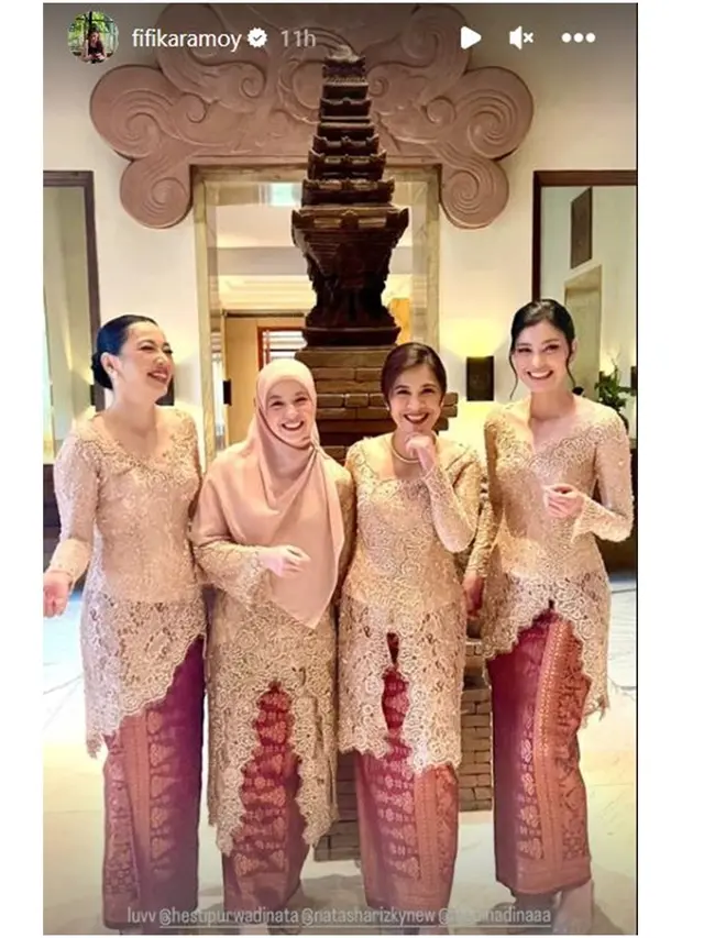 6 Potret Natasha Rizky di Pernikahan Enzy Storia, Tampil Bersama Desta