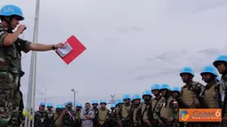 Citizen6, Minustah: Seluruh prajurit TNI yang tergabung dalam Kontingen Garuda XXXII-A/Minustah menerima pembekalan atau IT (Induction Training) dari Tim Minustah, Selasa (18/10). (Pengirim: Badarudin Bakri)