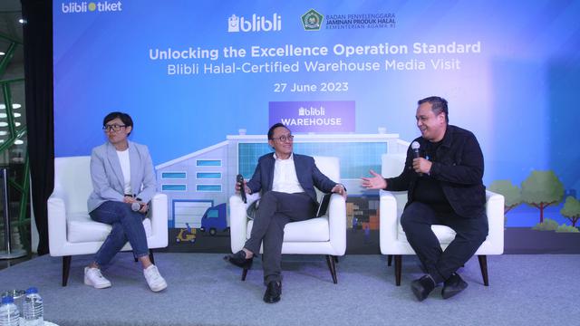 Sesi bincang dalam acara Unlocking the Excellence Operation Standard, di Jakarta Timur.