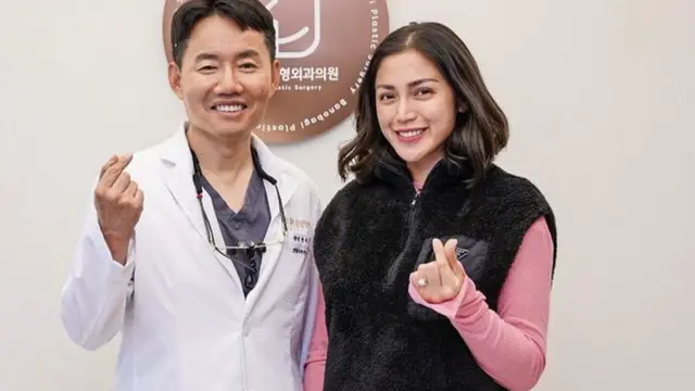 OOTD Jessica Iskandar di Korea Selatan pasca operasi hidung, credit: Instagram (@inijedar)