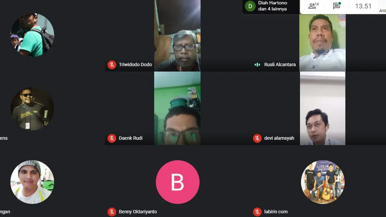 Rapat daring wartawan dan AJI Balikpapan
