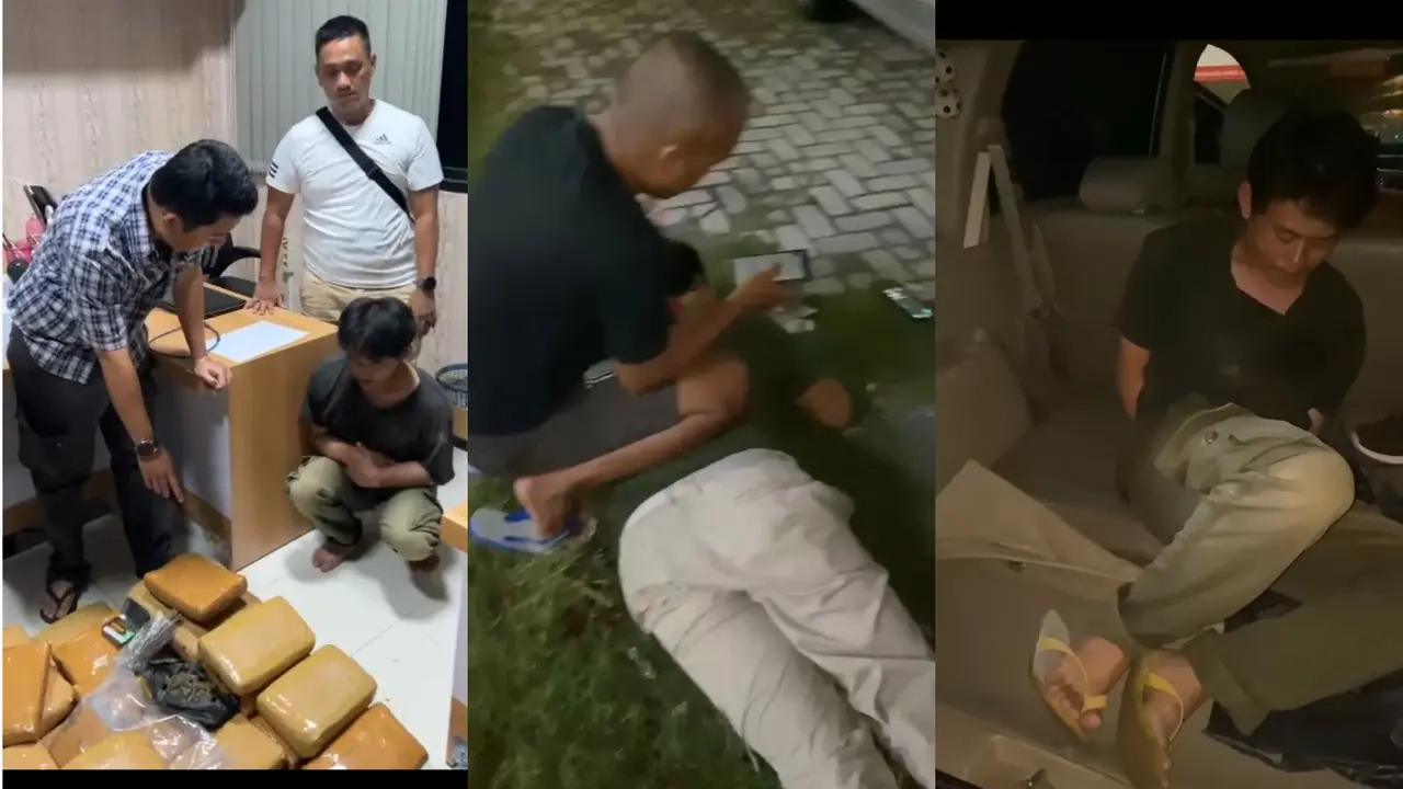 Dua kurir 53 kilogram ganja dibekuk polisi di Bandar Lapaga. Foto : (Istimewa).