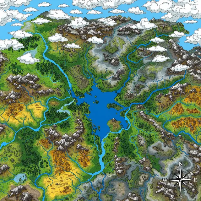 Konsep Pola dalam Geografi (AI Generated)
