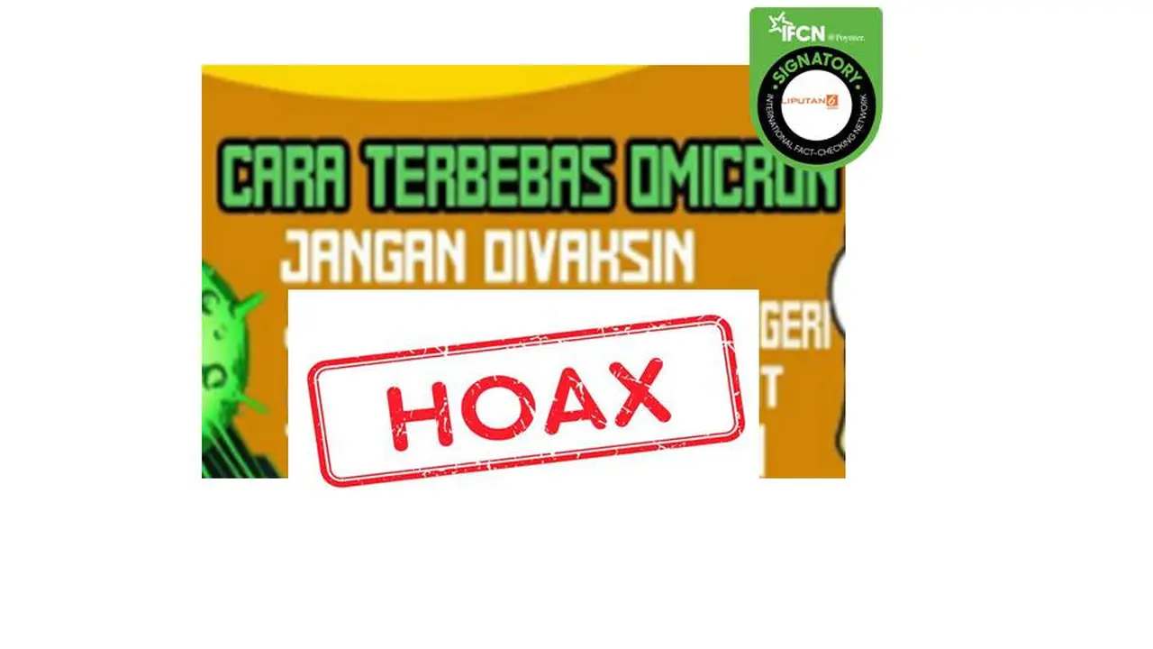 Cek Fakta bebas Omicron
