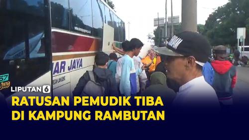 VIDEO: Arus Balik Mudik, Ratusan Pemudik Tiba di Terminal Bus Kampung Rambutan