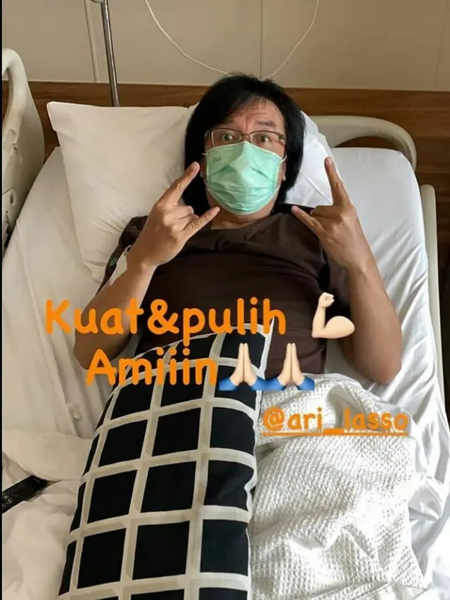 Ari Lasso sebelum menjalani operasi di rumah sakit