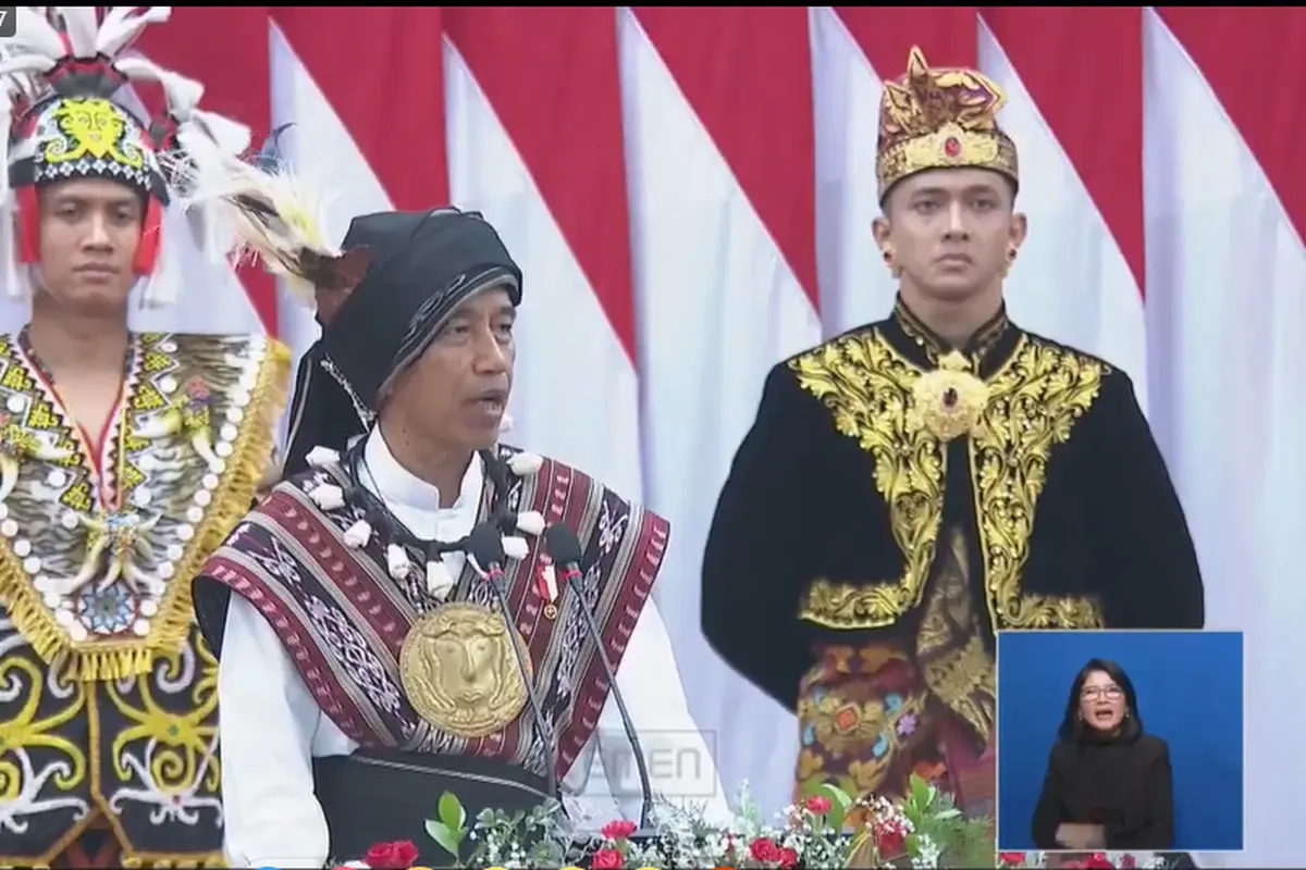 Presiden Joko Widodo (Jokowi) pada Pidato Kenegaraan pada Sidang Tahunan MPR RI, Sidang Bersama DPR RI - DPD RI