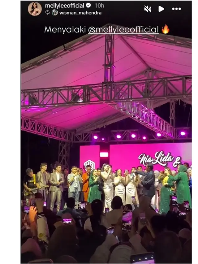 7 Potret Pedangdut di Pernikahan Nia LIDA, Lady Rara dan Melly Lee Jadi Bridesmaid