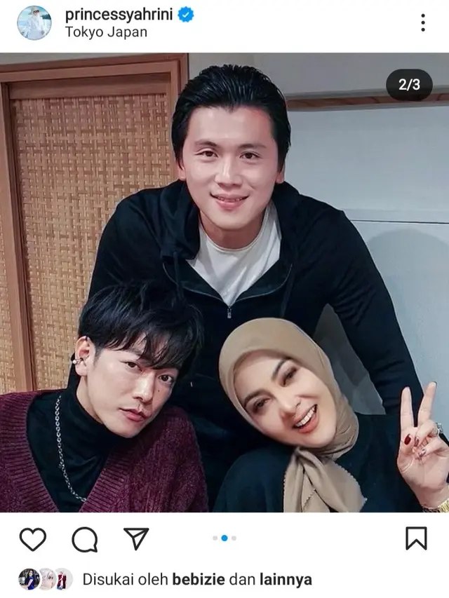 Kebersamaan Syahrini dan Reino Barack dengan Takeru Satoh, aktor Jepang bintang serial First Love (Foto: princessyahrini)