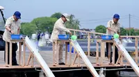 Prabowo Cek Proses Budi Daya Ikan Nila di Karawang untuk Dukung Program Makan Bergizi Gratis