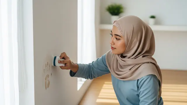 Membersihkan Dinding Rumah dari Noda Tangan Tamu