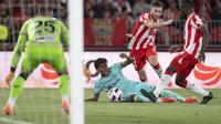 Pertandingan antara Almeria versus Barcelona di Liga Spanyol. (JORGE GUERRERO / AFP)