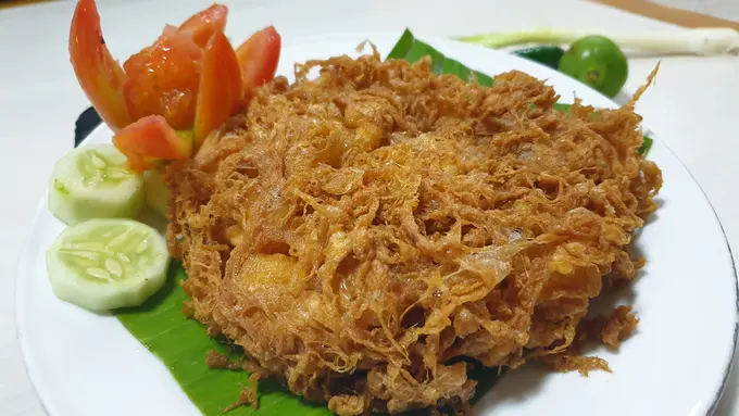 telur dadar krispi