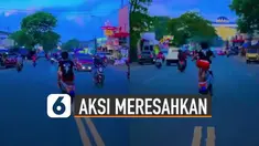 Aksi seorang pemuda melakukan standing motor di tengah jalan membuat resah. Karena aksi itu bisa membahayakan pemuda itu dan pengendara lain yang melintas.