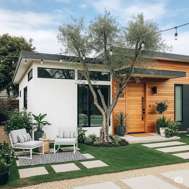 Inspirasi Rumah Kecil Modern Bergaya Pinterest Clean Estetik (Image by Gemini AI)
