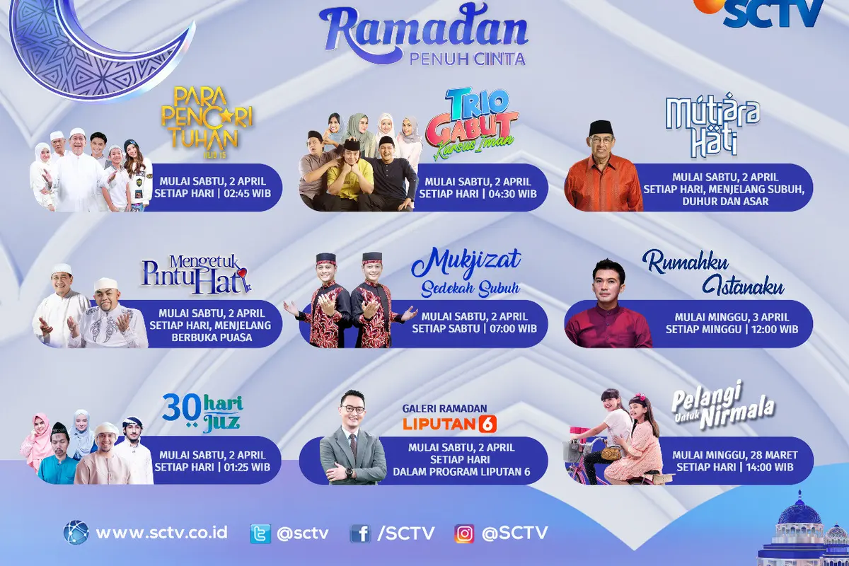 SCTV kembali hadirkan berbagai macam program unggulan sambut Ramadan 1443 H
