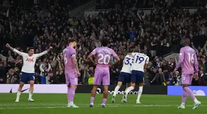 Selebrasi pemain Tottenham Hotspurs saat melawan Coventry City (AFP)