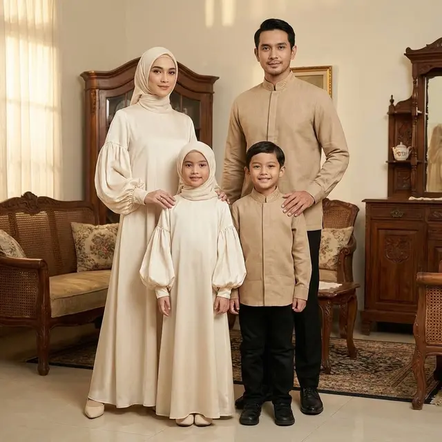 Gamis Puff Sleeves dan Koko Formal Shanghai