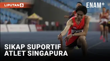 RESPECT! ATLET LARI SINGAPURA BERIKAN AIR KE ATLET INDONESIA DI SEA GAMES 2023