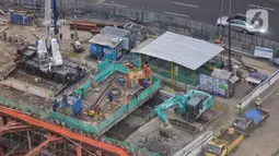 Per 25 Desember 2024, PT MRT Jakarta melaporkan seluruh paket kontrak konstruksi MRT fase 2A CP201 (Thamrin-Monas) telah mencapai 84,45 persen dari target akhir tahun 83,77 persen. (Liputan6.com/Angga Yuniar)