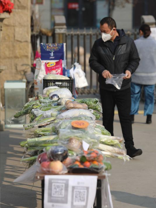 FOTO Ada Kios Sayur Kejujuran di Xinhua China Global 