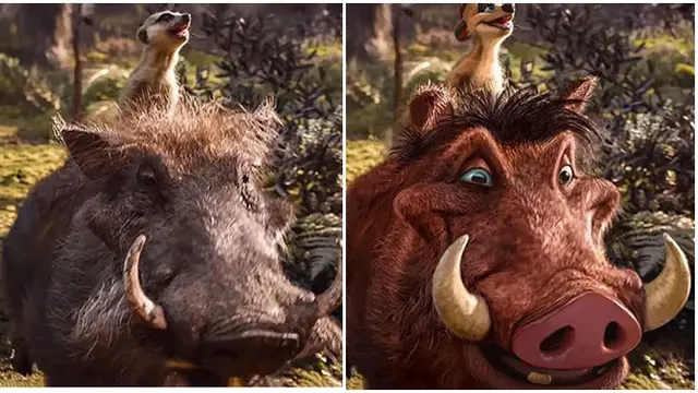 Begini Foto Gabungan Live-Action dan Animasi The Lion King yang Bikin Gemas