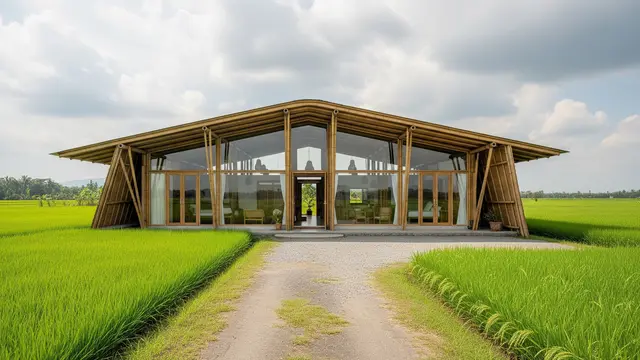 Gambar Desain Rumah Minimalis Depan Sawah
