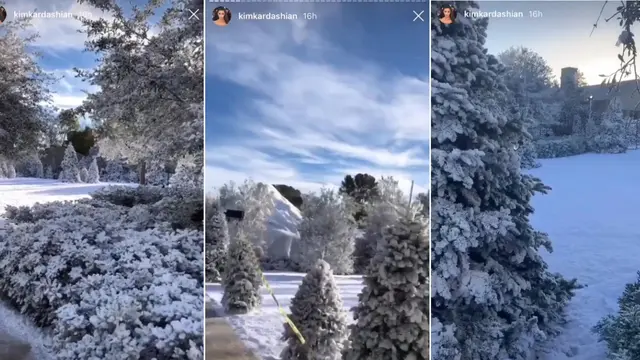 Winter Wonderland di rumah Kim Kardashian (Instagram/ @kimkardashian)