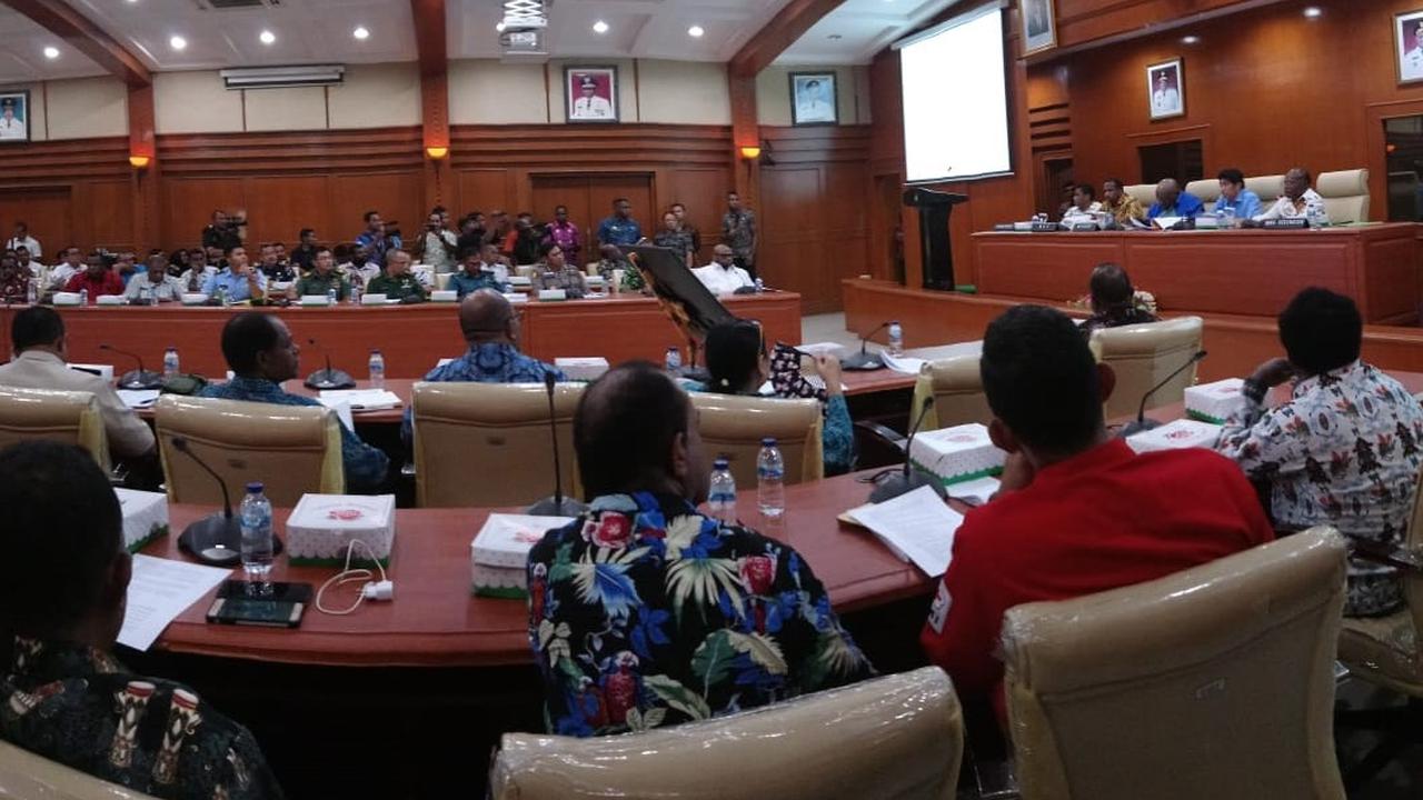 rapat pencegahan corona di Papua