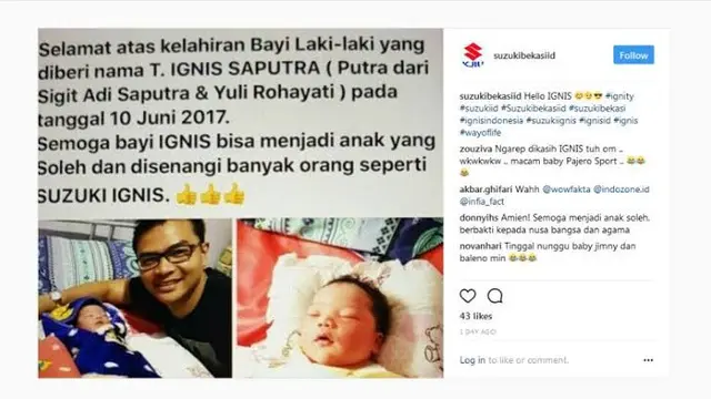 5 Nama Anak Terinspirasi dari Merek Mobil Ini Unik