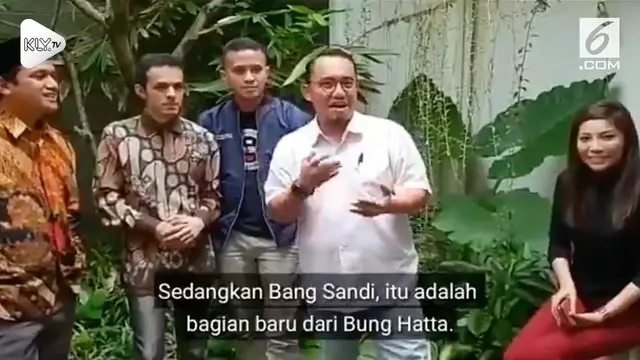 Gustika Jusuf Hatta, cucu proklamator Muhammad Hatta memprotes unggahan timses Prabowo Sandi yang menyamakan Sandiaga dengan kakeknya.