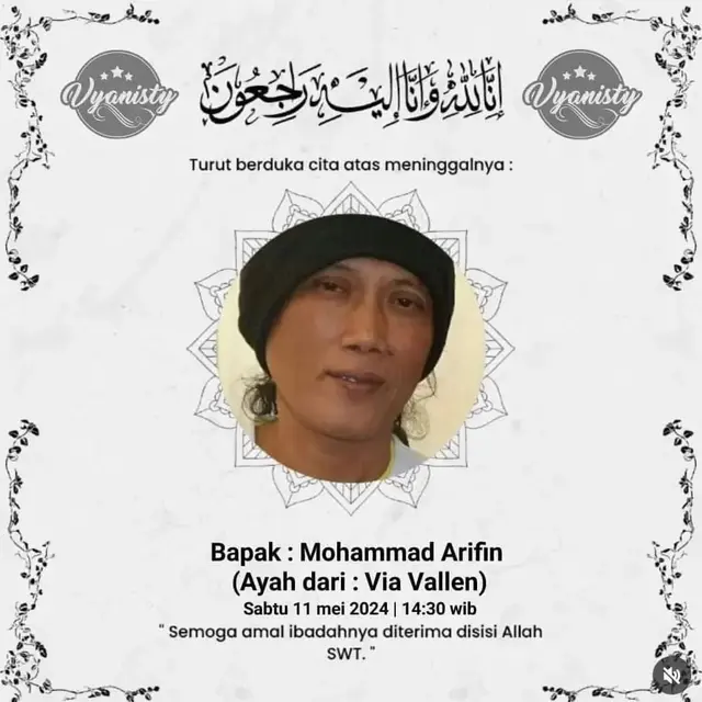 Ayah Via Vallen Meninggal Dunia