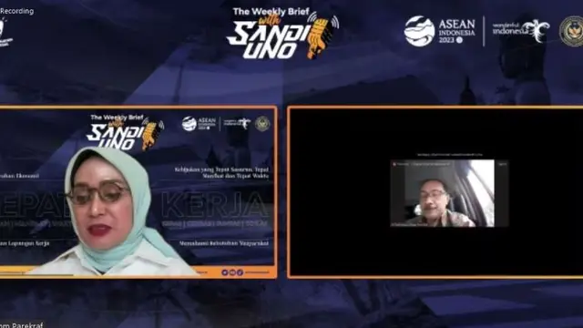 Deputi Bidang Kebijakan Strategis Kemenparekraf, Nia Niscaya, dalam The Weekly Brief with Sandi Uno